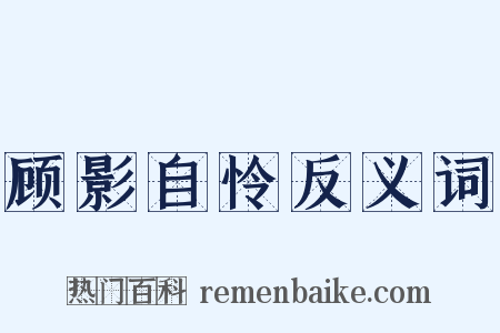 顾影自怜反义词是什么意思的图片